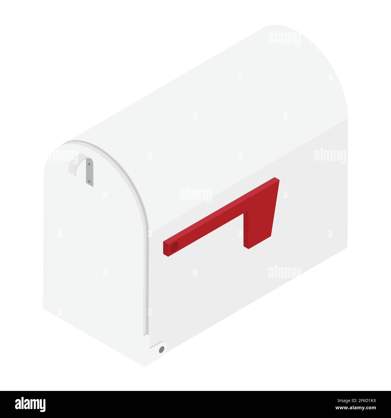 Mailbox closed isometric view isolated on white background Stock Vector ...