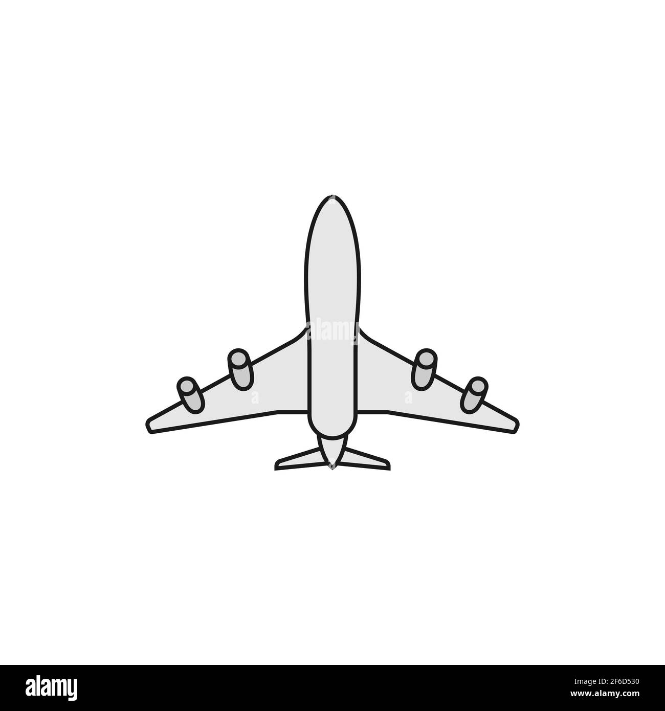 Vector icon of a flying passenger plane Stock Vector Image & Art - Alamy