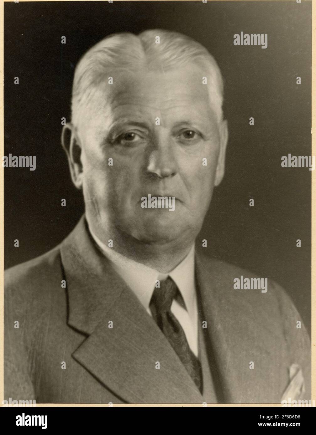 Albin Hansson The image marked with 1/4 1936 - 31/7 1947 Stock Photo