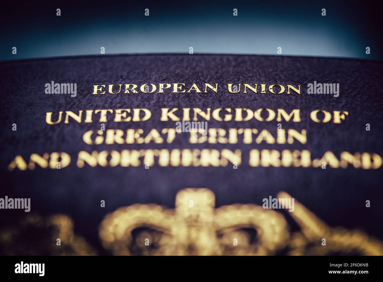 British passport cover page European Union Stock Photo Alamy