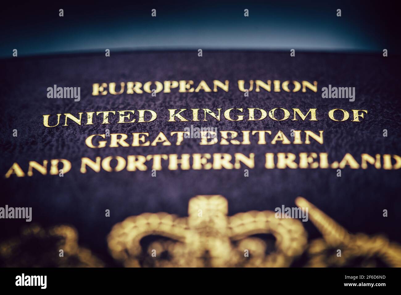 British passport cover page European Union Stock Photo Alamy