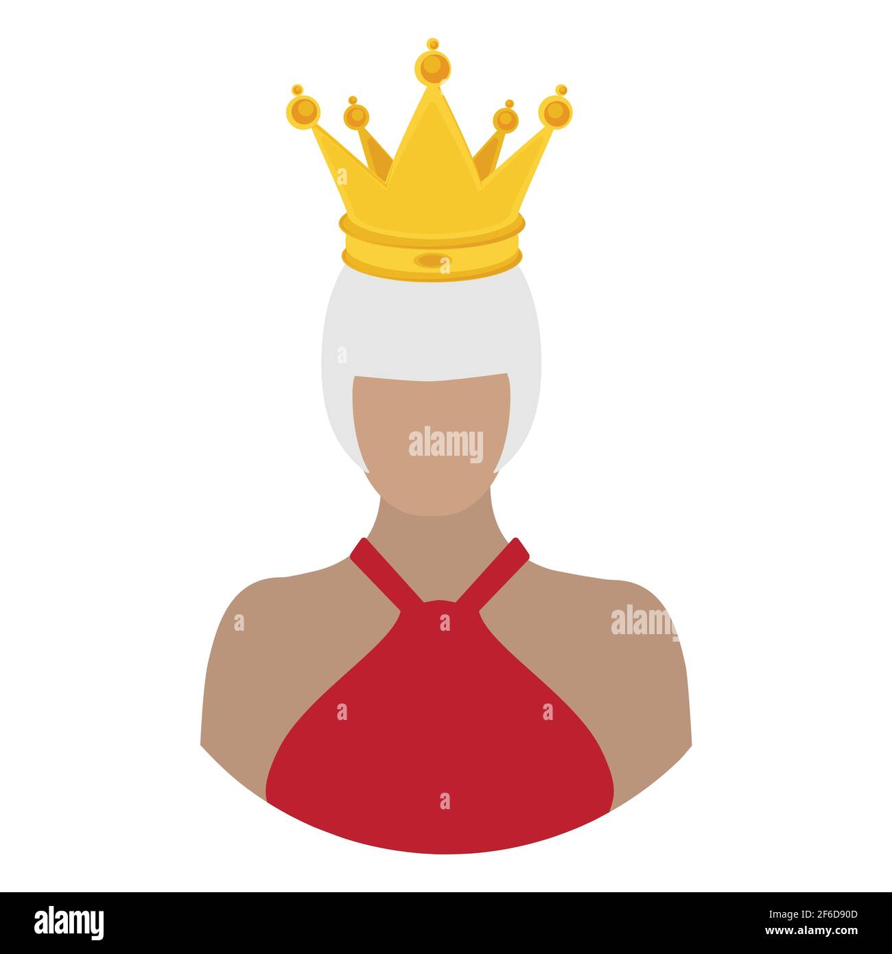 Royal family queen in crown. Monarch. Famous people. Vector character Stock Vector