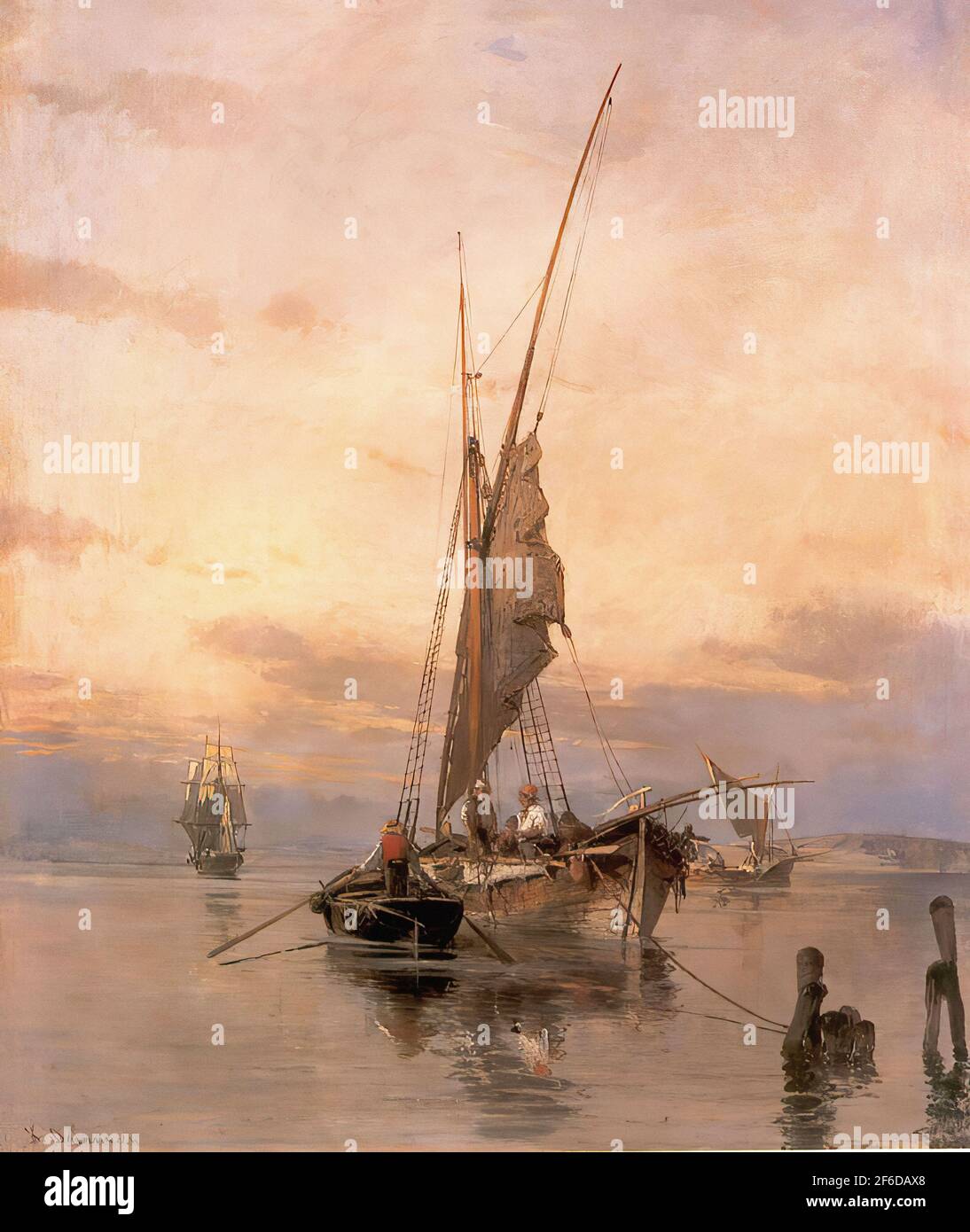 Konstantinos Volanakis - Fishing Boats 1 Stock Photo - Alamy