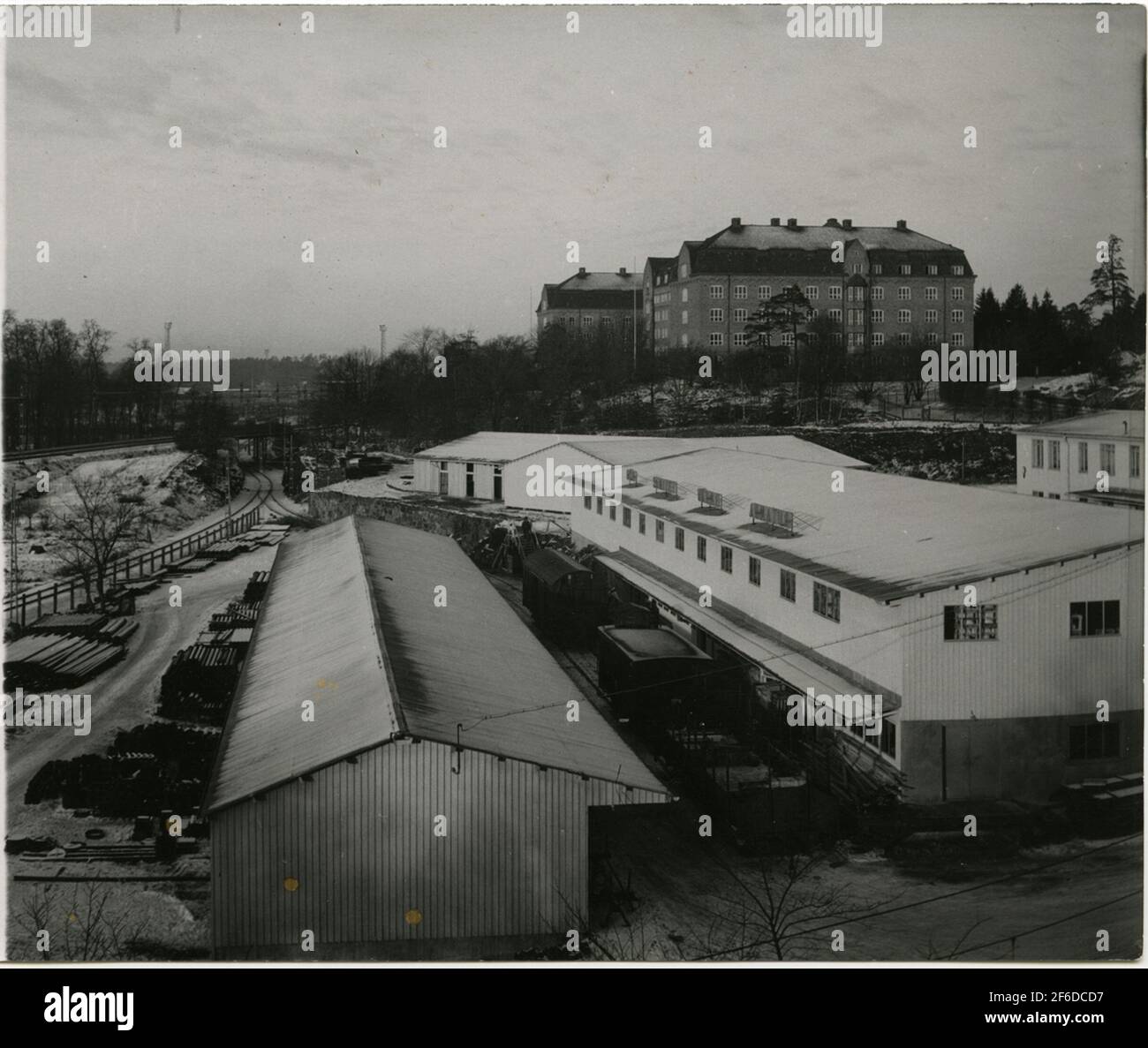 Tomteboda. The state's railways, sj. The control office, kk Stock Photo ...