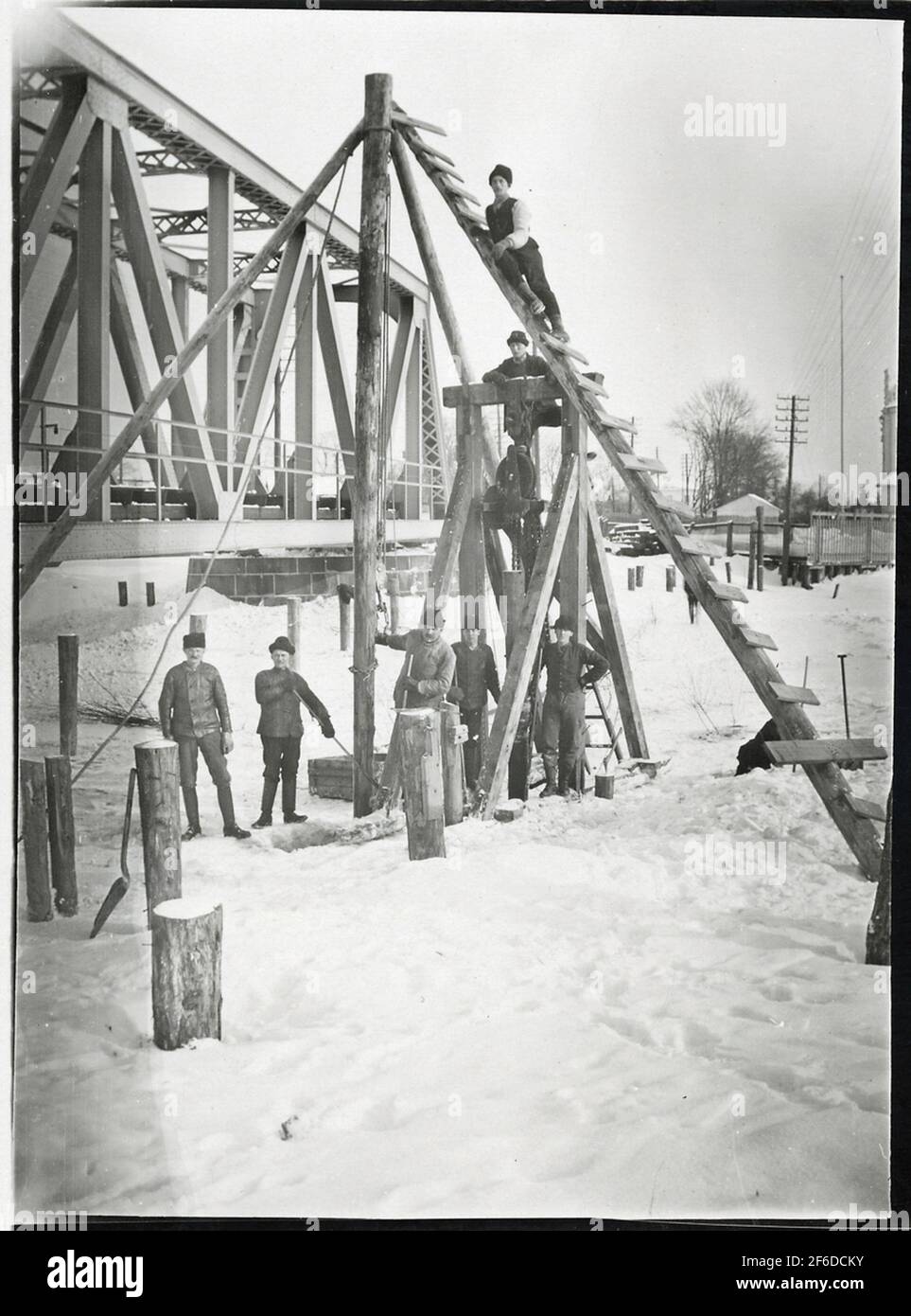 Railway bridge over Fyrisån Stock Photo - Alamy