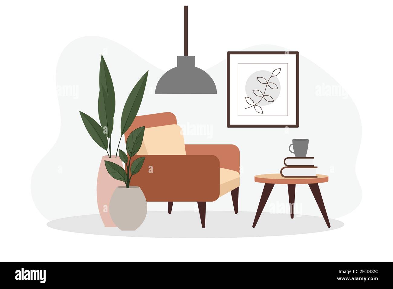 Stylish apartment interiors in Scandinavian style with modern decor