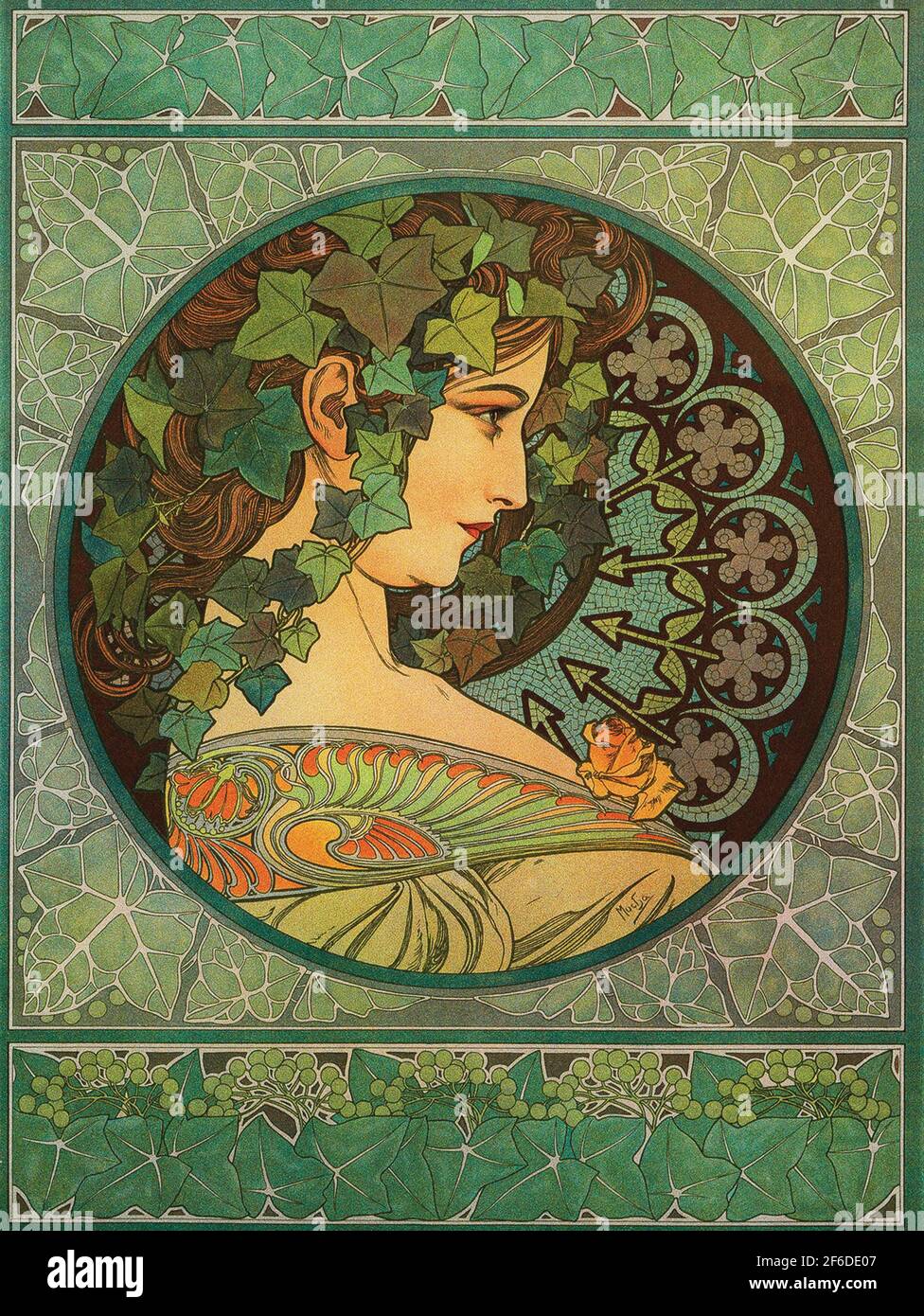 vintage art nouveau artwork Stock Photo Alamy