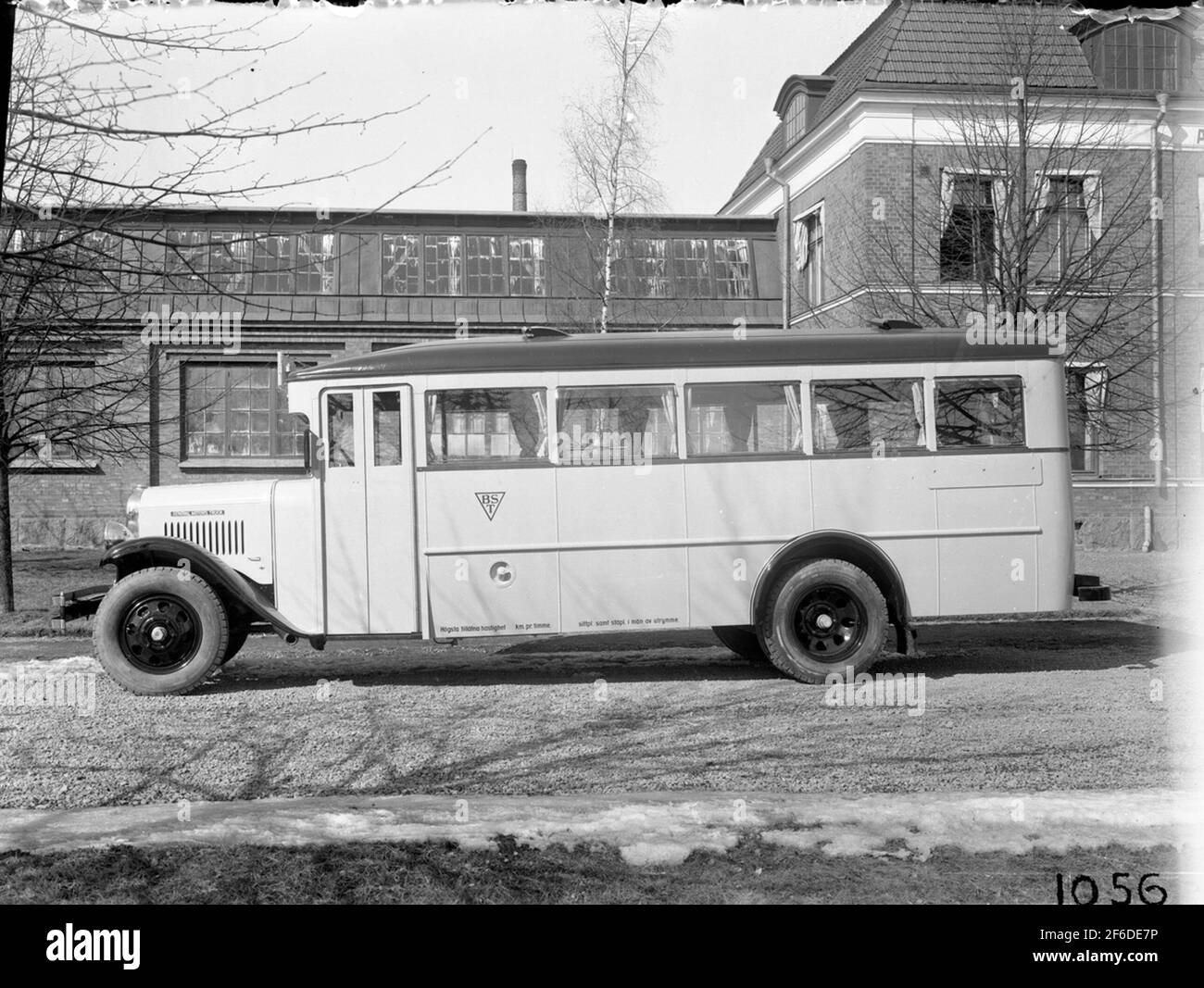 GMC bus for Brännkäka - Södertörn. Manufactured at AB Swedish railway workshops. Stock Photo