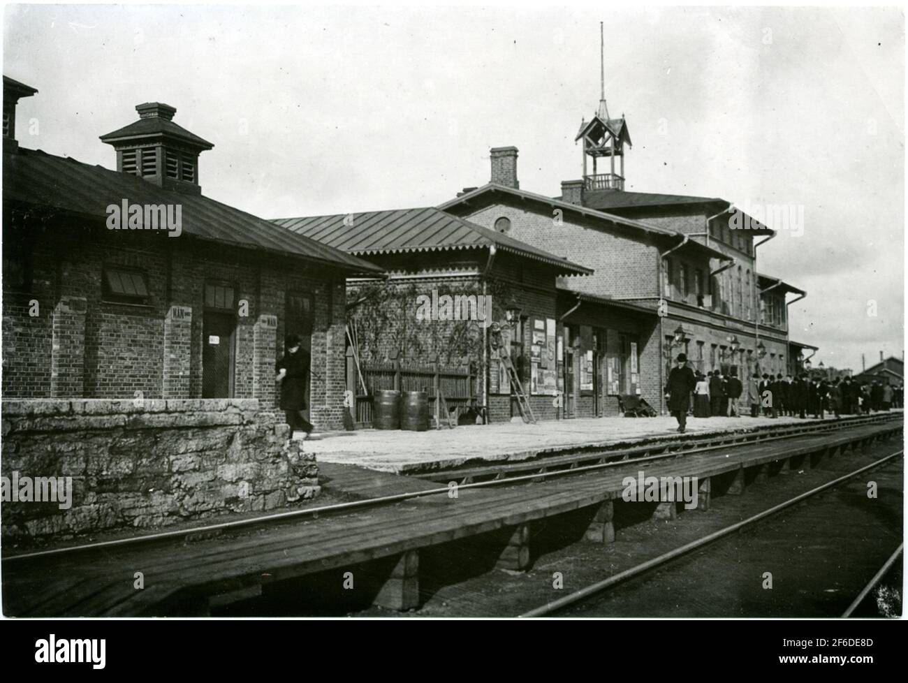 Skövde Station in 1890 Stock Photo - Alamy