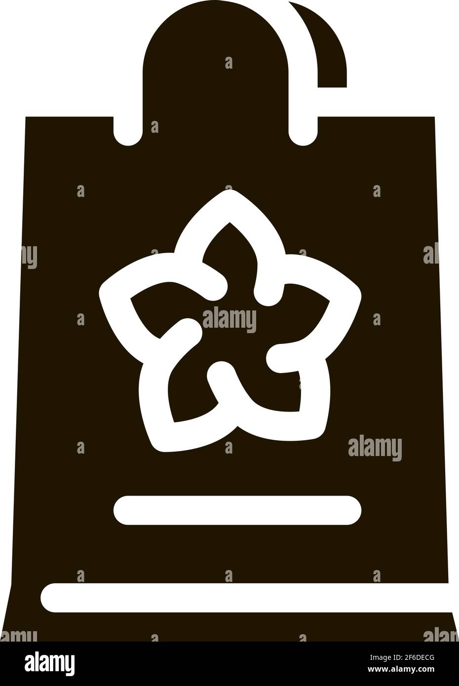 flower shop bag icon Vector Glyph Illustration Stock Vector Image & Art ...