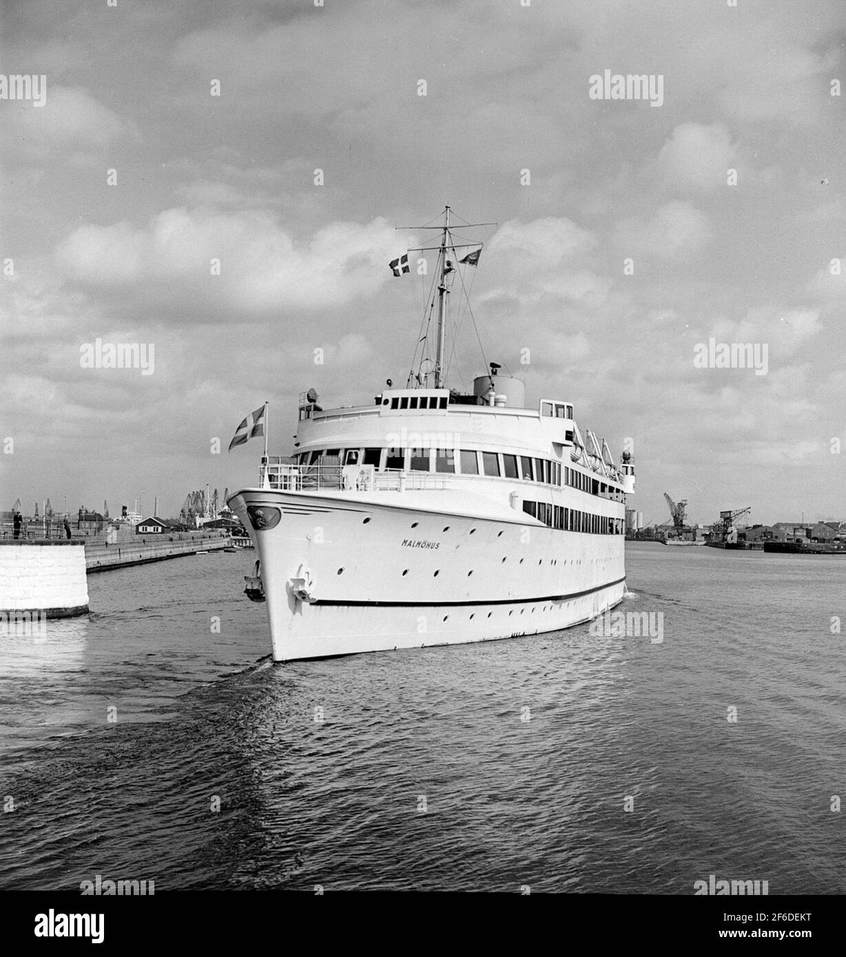 Train ferry Malmöhus in Malmö Harbor. Delivered in October 1945 to SJ ...