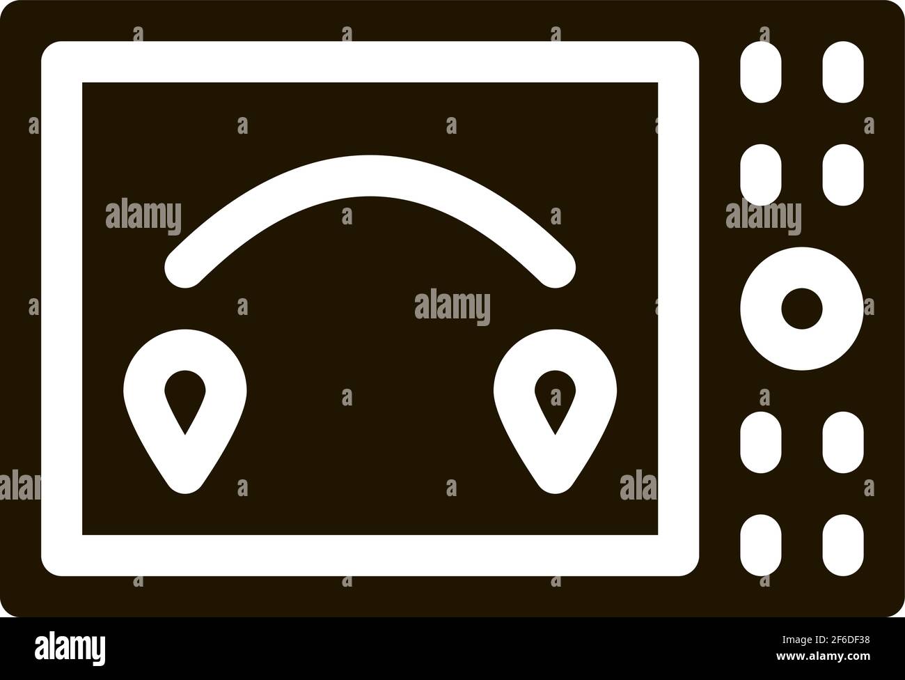 air navigation electronic device icon Vector Glyph Illustration Stock Vector