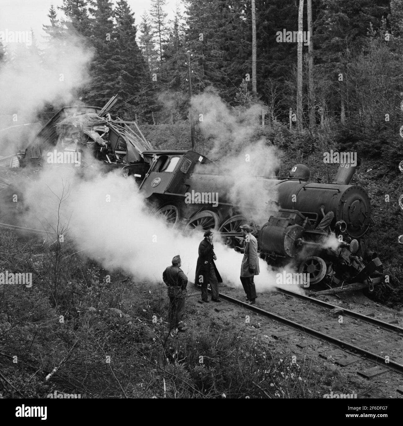 Blasting at the Galtåsen. SJ B5 888. Stock Photo