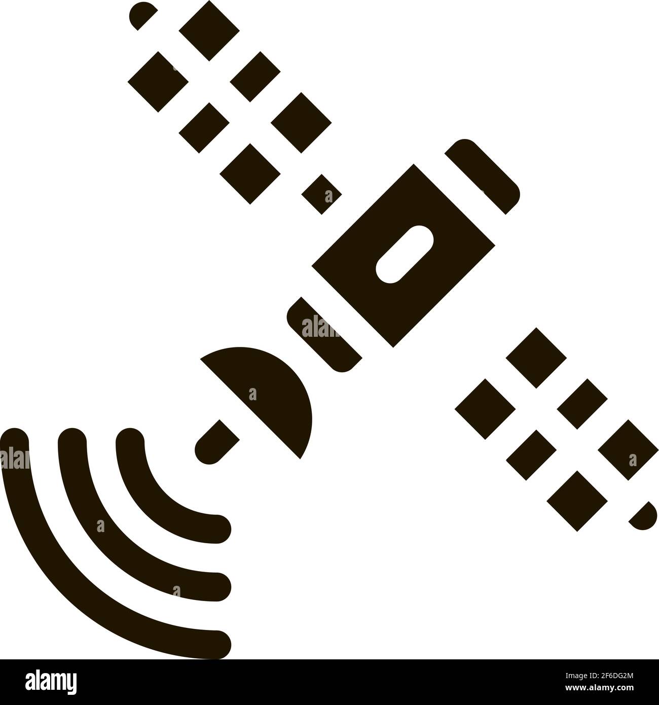air navigation satellite icon Vector Glyph Illustration Stock Vector