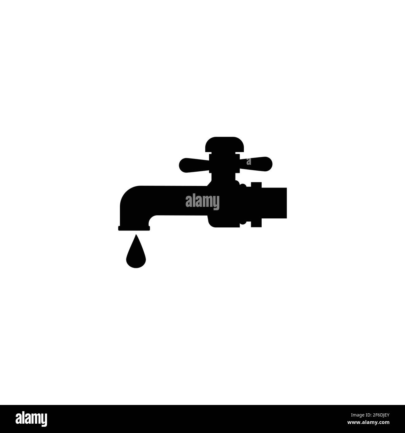 Faucet vector icon. Black icon isolated on white background for graphic ...