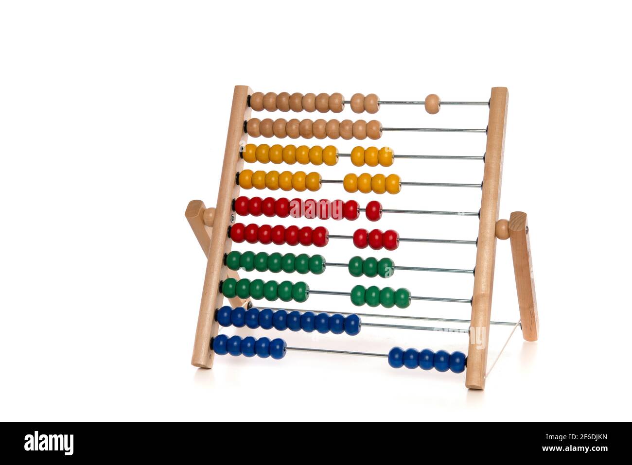 Abacus a kids counting tool isolated on a white background Stock Photo