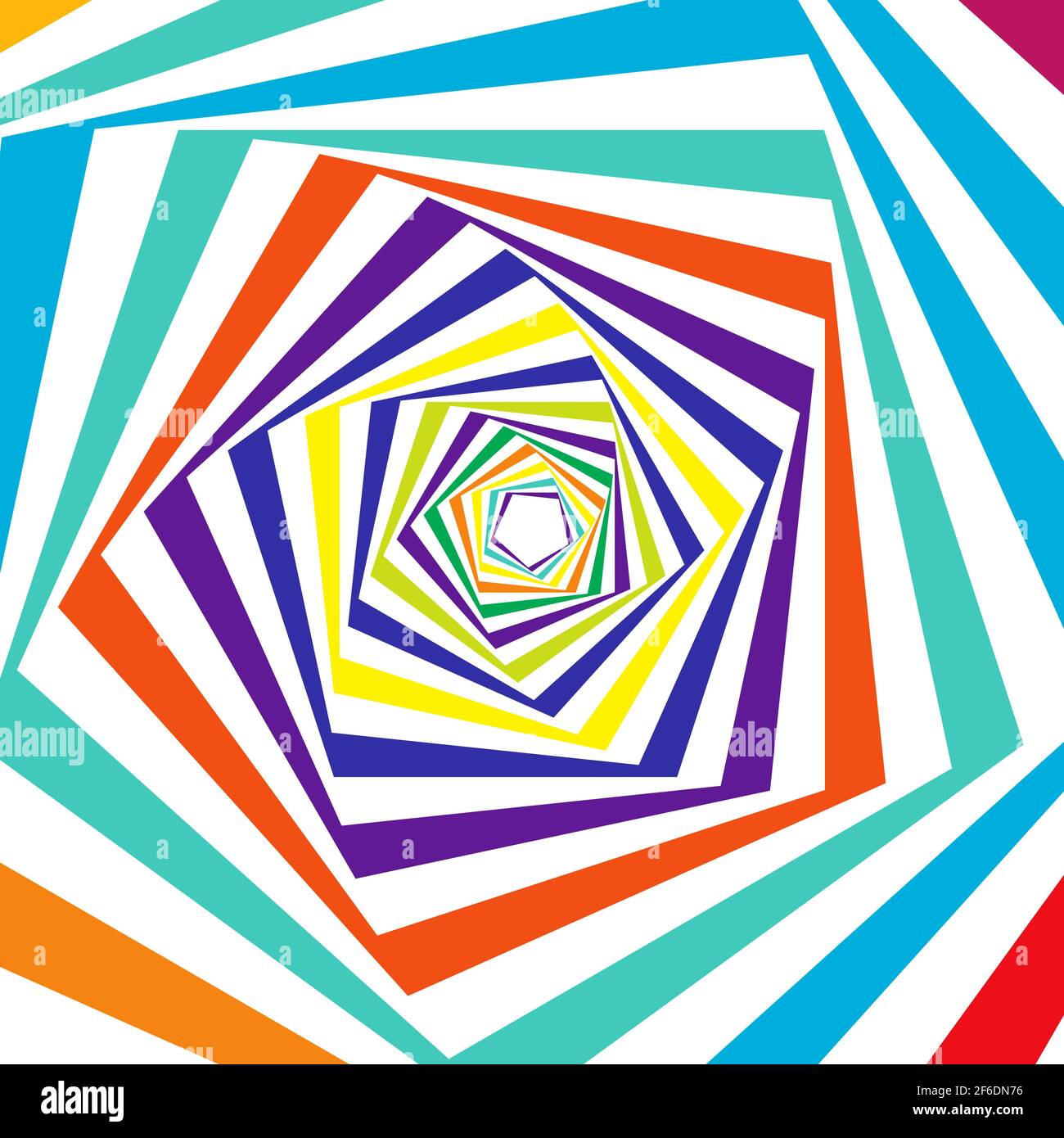 Abstract geometric shape, design element with rotation, swirl, twirl