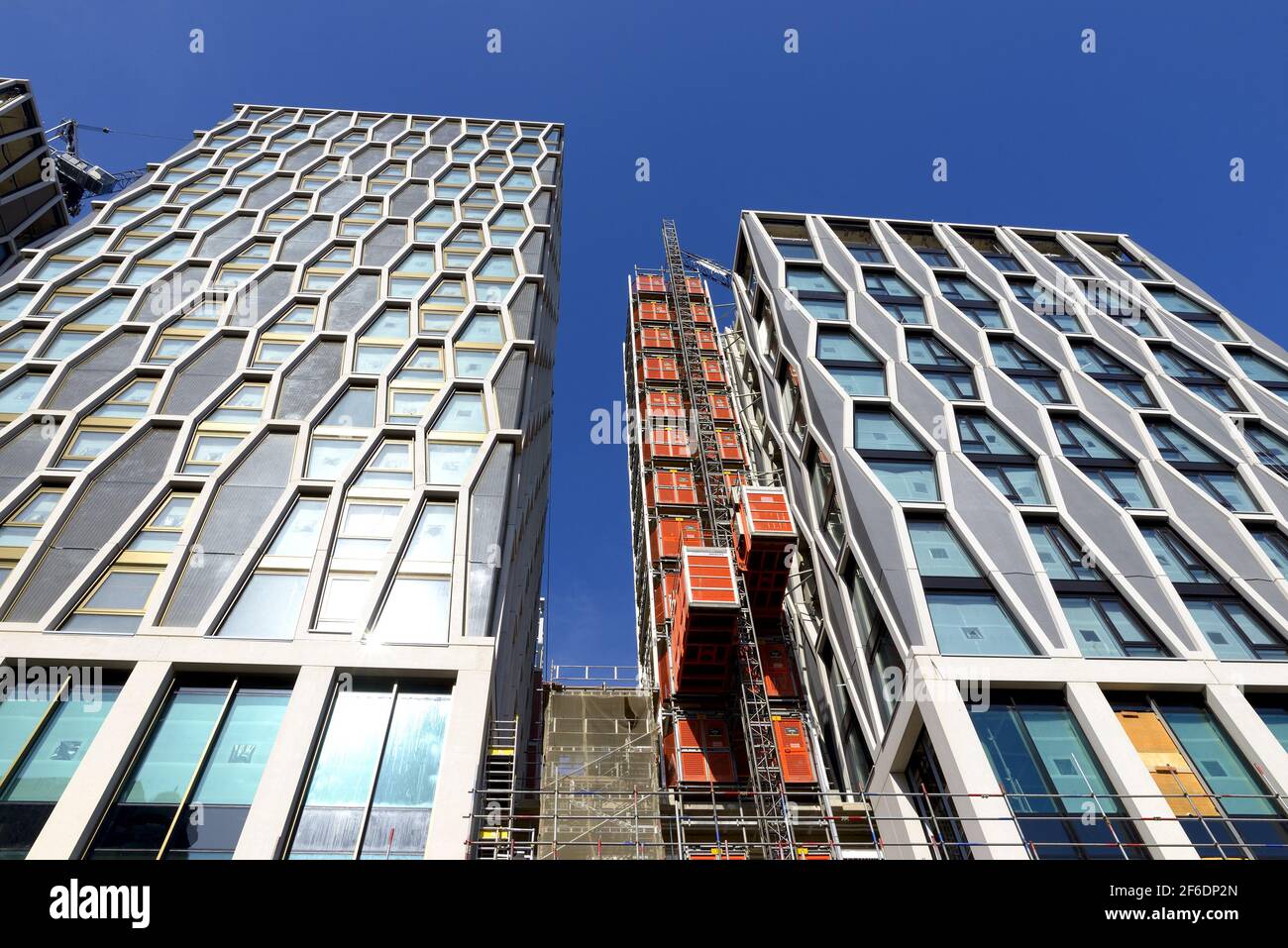 London, England, UK. The Broadway office and residential complex on Victoria Street, Westminster. Construction work, March 2021 Stock Photo