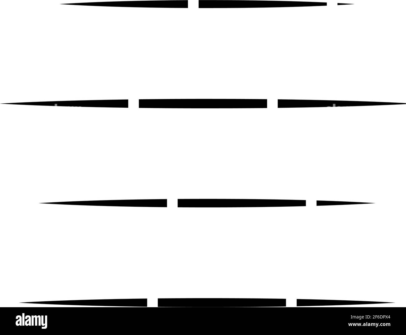 Dashed random parallel straight lines geometric element. Random