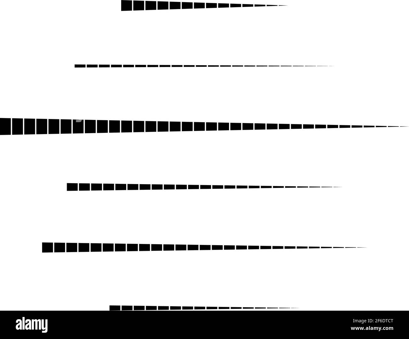 Dashed random parallel straight lines geometric element. Random