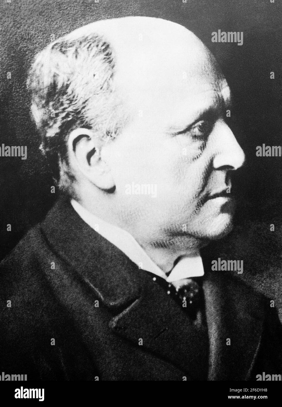 Vintage portrait photo of American author Henry James (1843 – 1916). Photo by Bain News Service circa 1910. Stock Photo