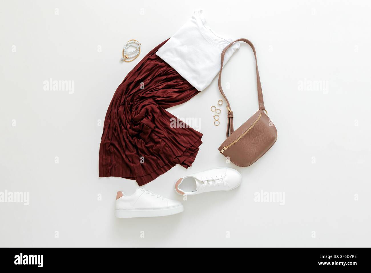 white dress with burgundy shoes AKIRA Intentionally Close Braided Mini Dress | Brown main image 0