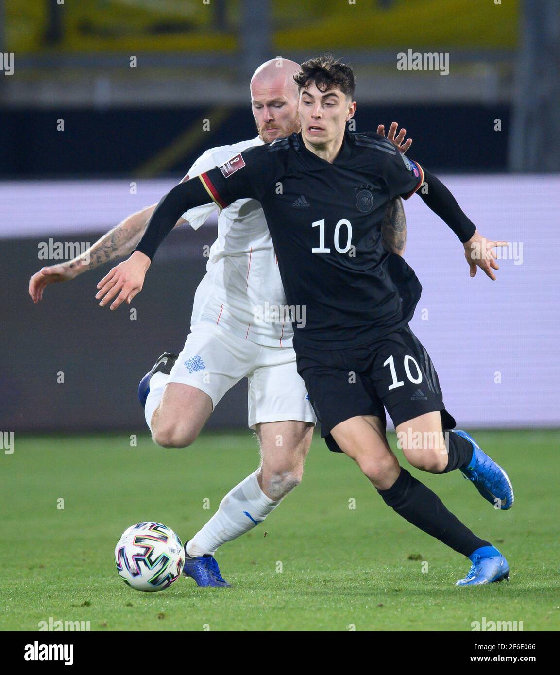 Duisburg, Deutschland. 25th Mar, 2021. Kai Havertz, single action, cut-out.  GES/Fussball/WM-Qualifikation: Germany - Iceland, 25.03.2021 Football/Soccer:  World Cup qualifying match: Germany vs. Iceland, Duisburg, Germany, March  25, 2021 | usage ...