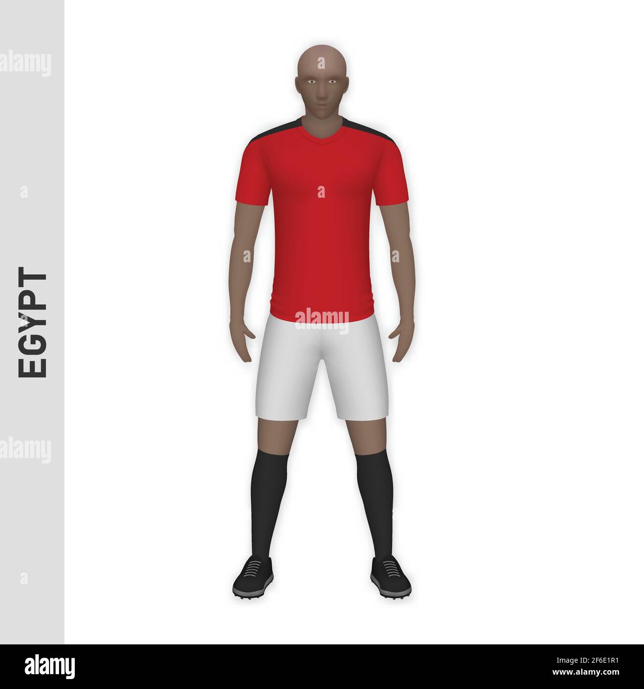 football kit of Egypt 2018, t-shirt template for soccer jersey. Vector  illustration Stock Vector Image & Art - Alamy