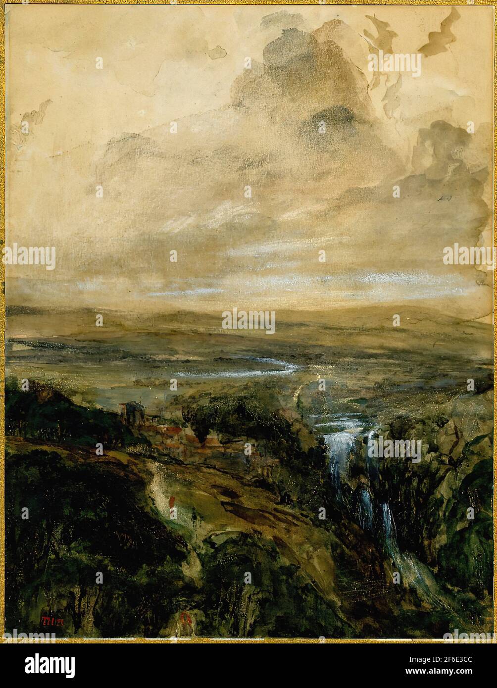 Tableau Sur Toile – Paysage D'Auvergne D'après Théodore Rousseau – Impression Neuve