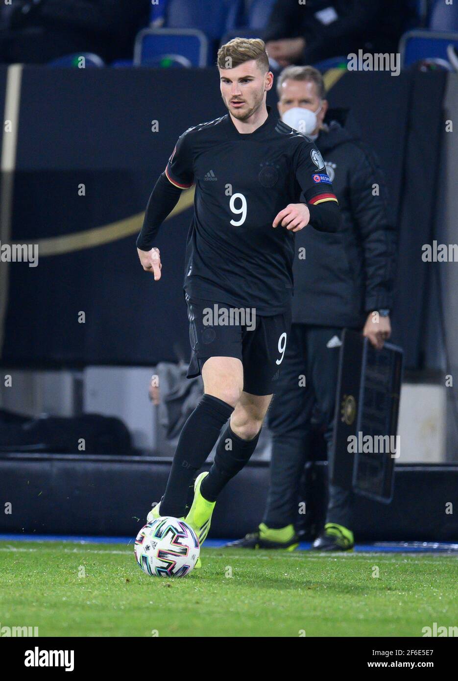 Duisburg, Deutschland. 25th Mar, 2021. Single action, cut-out Timo Werner.  GES/Fussball/WM-Qualifikation: Germany - Iceland, 25.03.2021 Football/Soccer:  World Cup qualifying match: Germany vs. Iceland, Duisburg, Germany, March  25, 2021 | usage ...