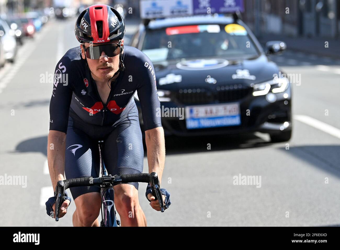 Dutch Dylan van Baarle of Ineos Grenadiers pictured in action during the  75th edition of the 'Dwars Door Vlaanderen' cycling race, 184,1 km from  Roese Stock Photo - Alamy
