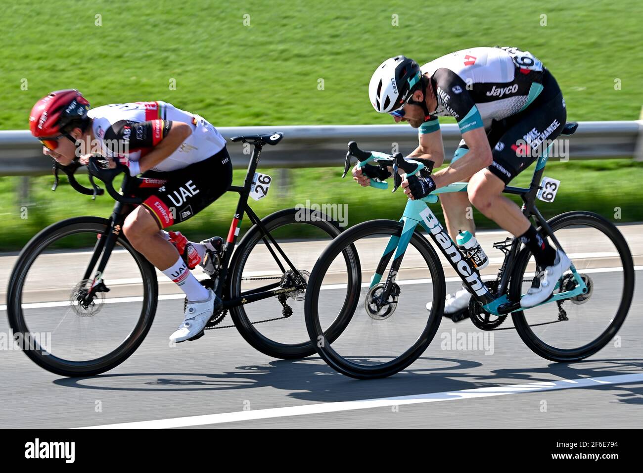 Portugese Rui Oliveira of UAE Team Emirates and Australian Luke