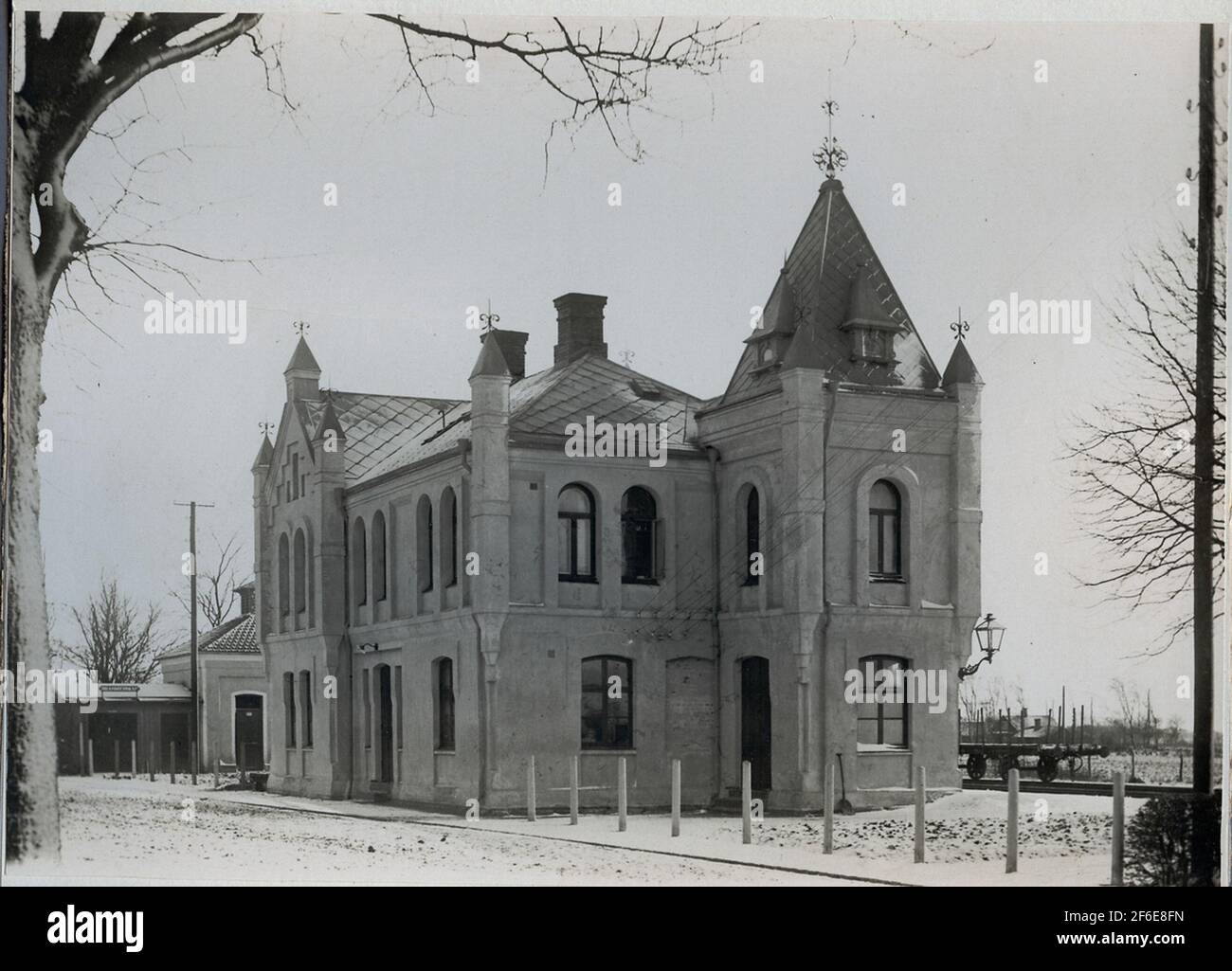 Stationhouse in Harplinge. Stock Photo