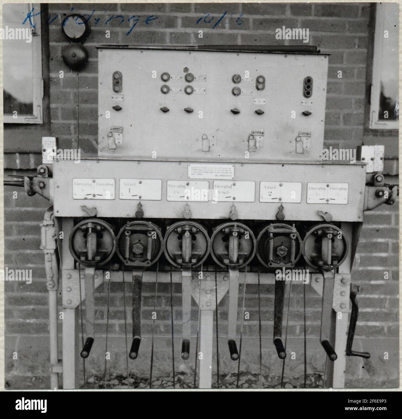 Weaving station at Kvidinge station Stock Photo Alamy