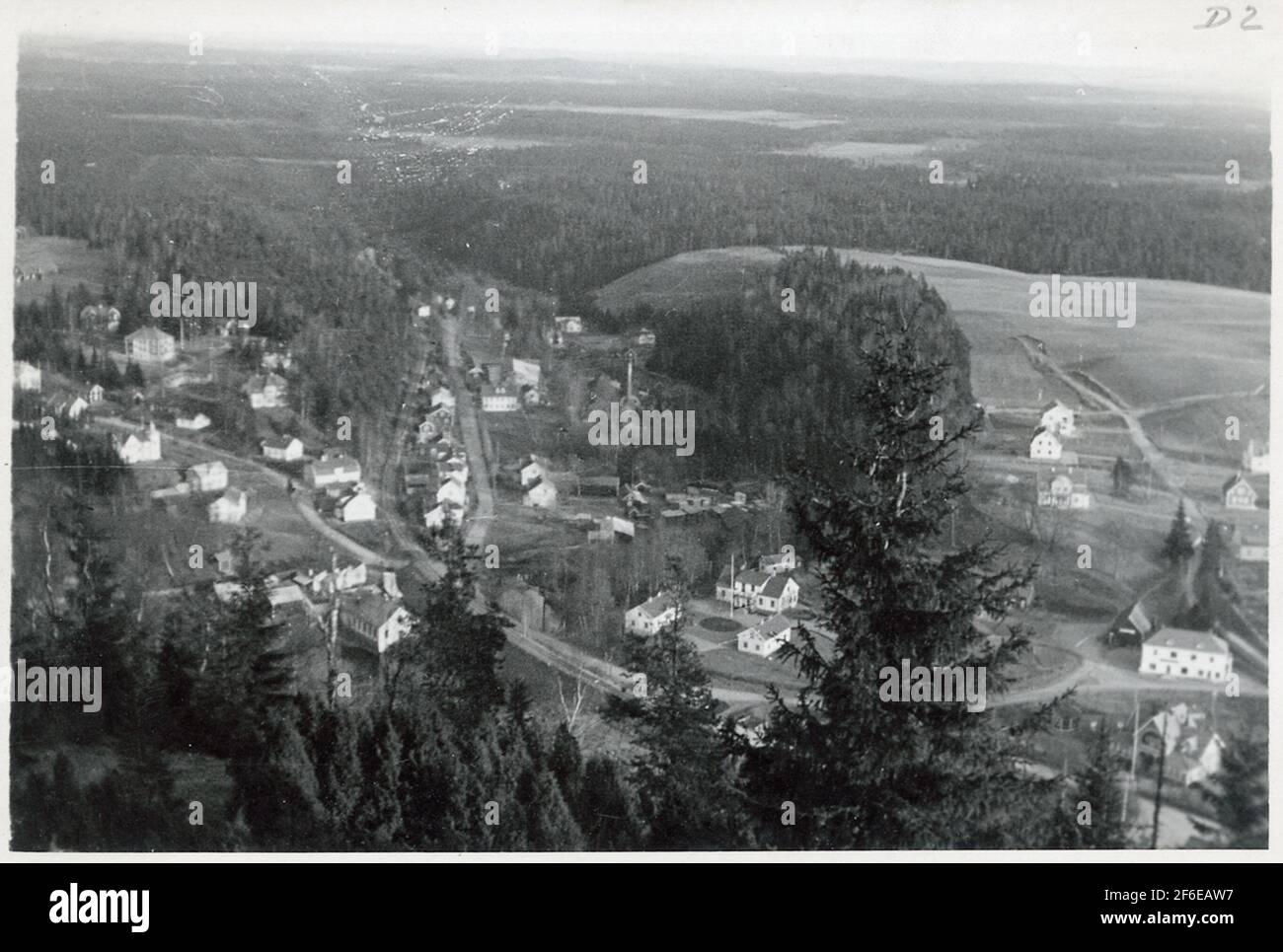 Taberg View from Taberg, below the mountain we see Smålands Taberg Stock Photo ...