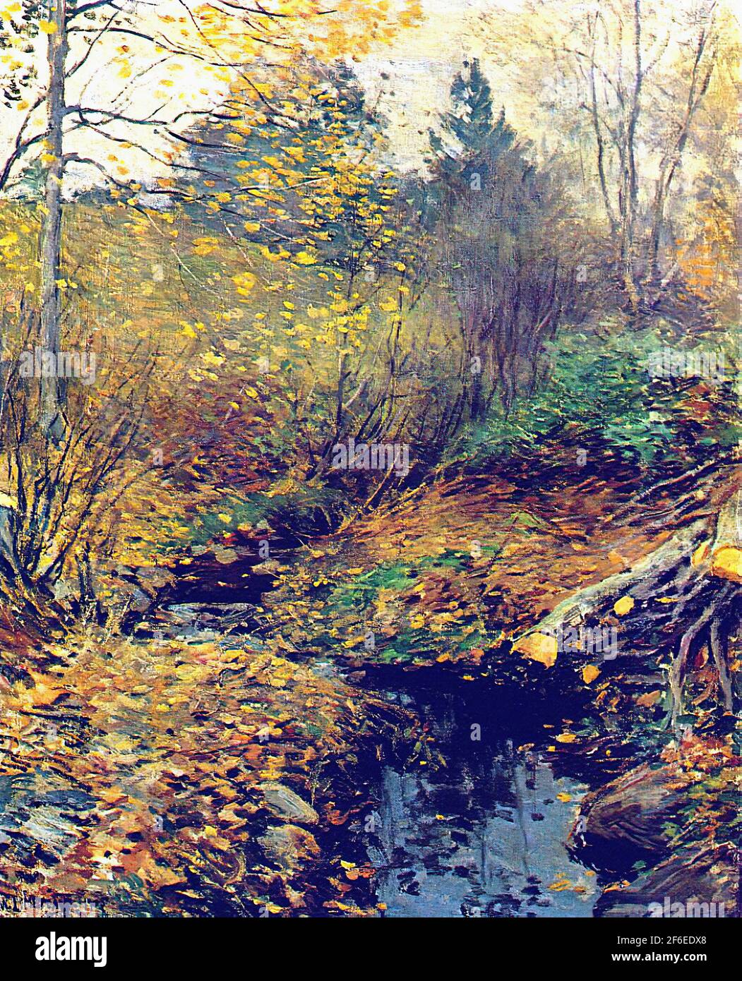 Willard Metcalf - Landscape 1 1905 Stock Photo - Alamy