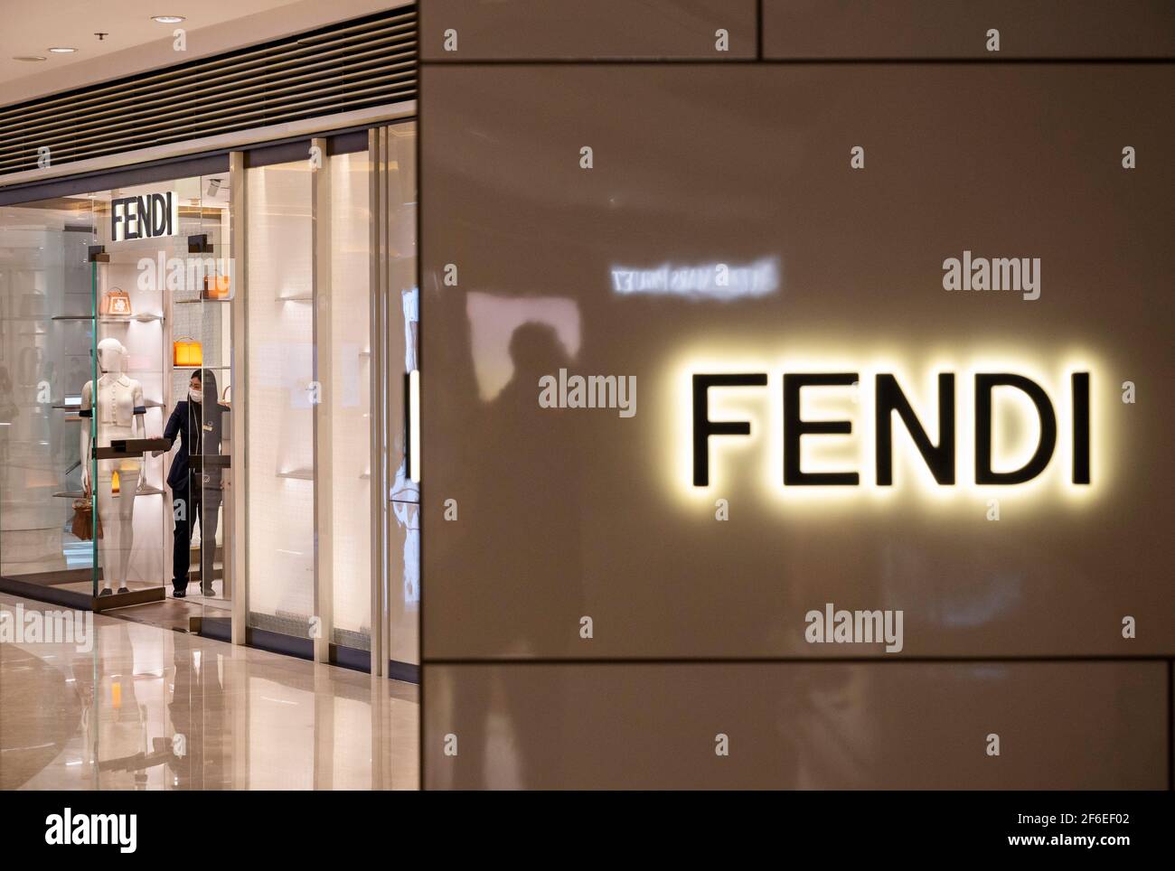 Italian luxury fashion brand Fendi store seen in Hong Kong Stock Photo ...