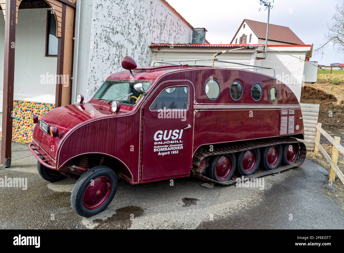 Húsavík Iceland 23rd May 2015 Bombardier B Series Snowmobile Built