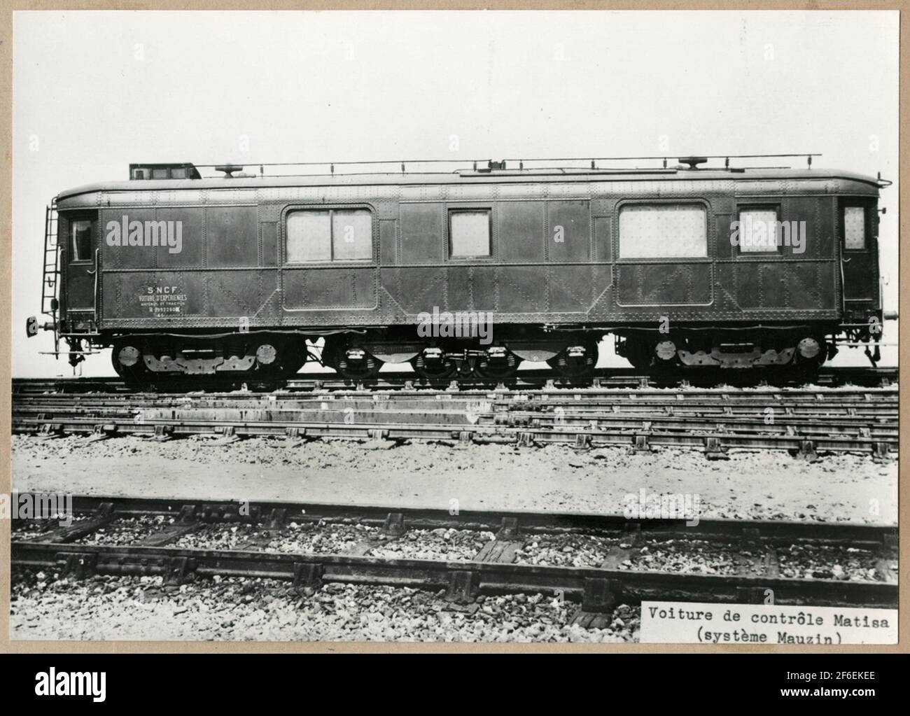 Den Franska Mätvagnen Mauzin, National Society of French Railways, SNCF. Stock Photo