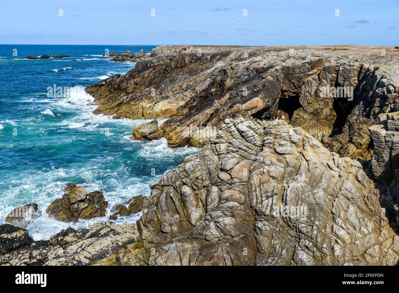 Beautiful sea, oceanic landscape, wild ocean coast in France Stock ...