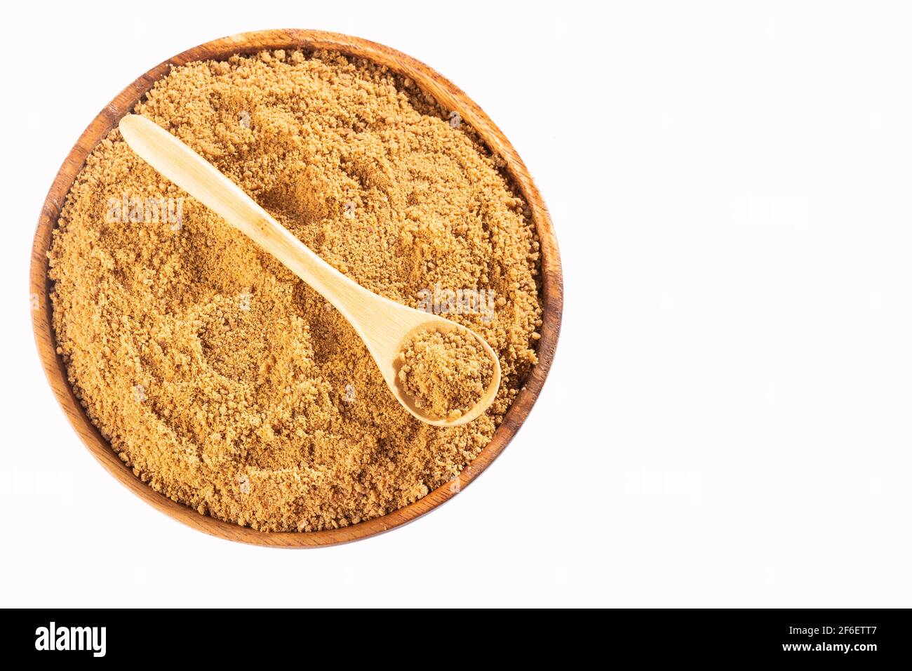 soft brown dark sugar unrefined sugar cane - Saccharum officinarum Stock Photo