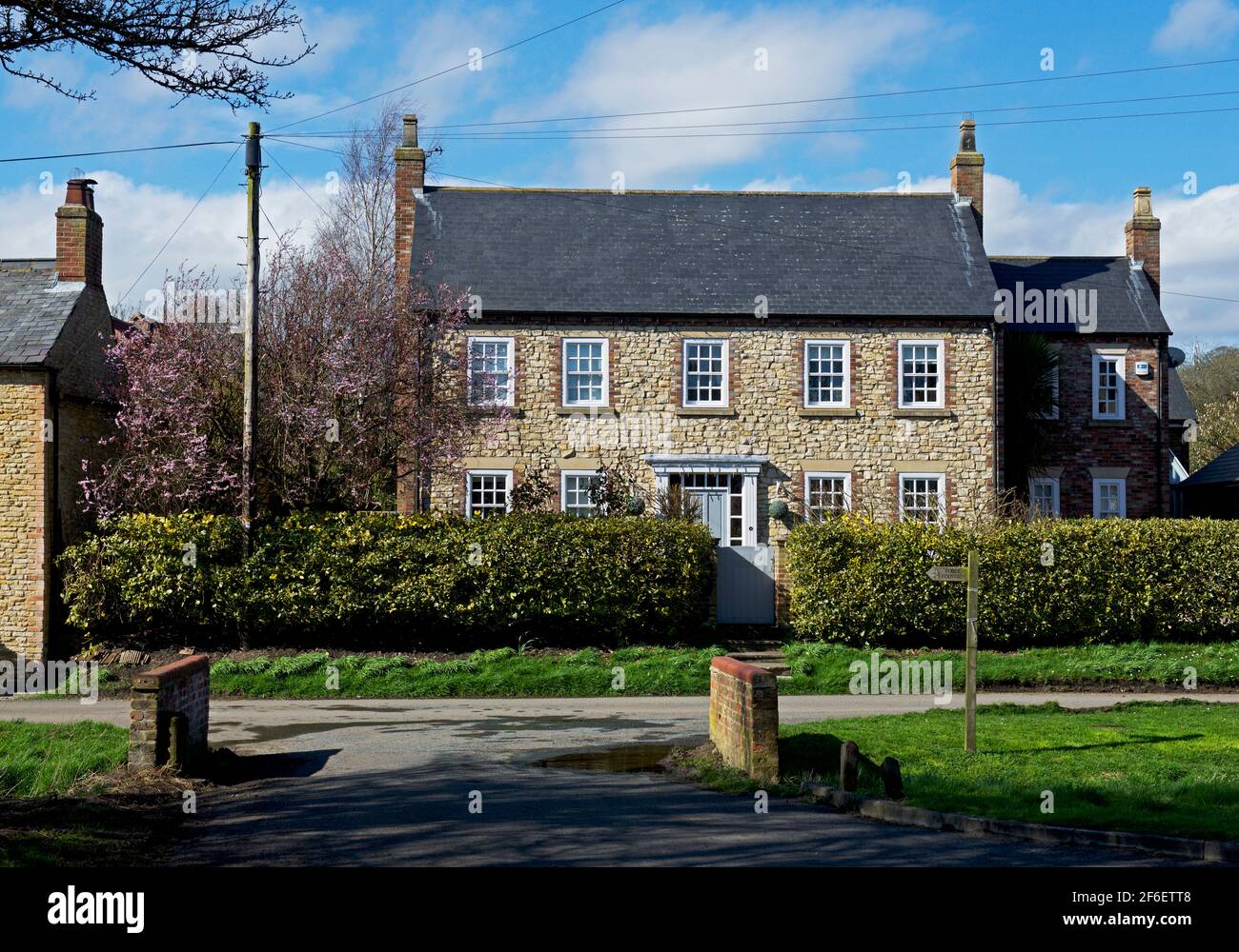 Houses in the village of North Newbald, East Yorkshire, England UK