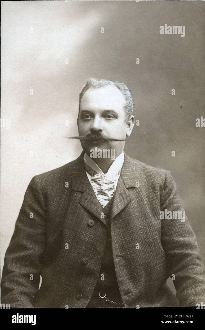 1912 Inpecter Gustaf Nylander, station inspector at Älmhult station 1912-1929 Stock ...