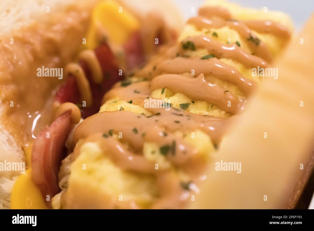 South Korean style sandwiches,South Korea street food Stock Photo - Alamy