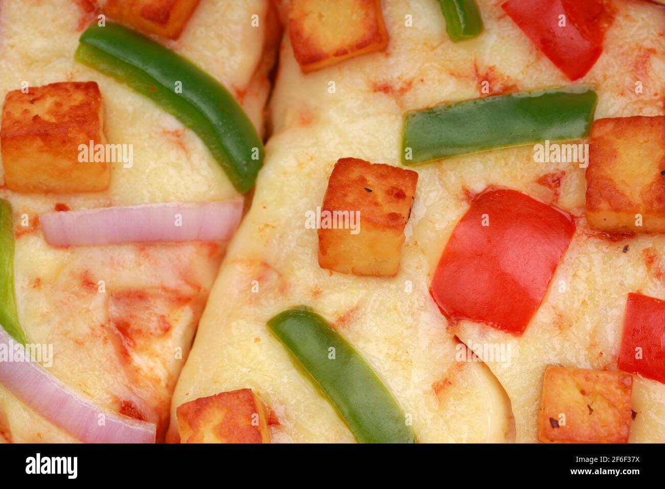 Pizza Paneer Makhani , home made delicious pizza made using red and