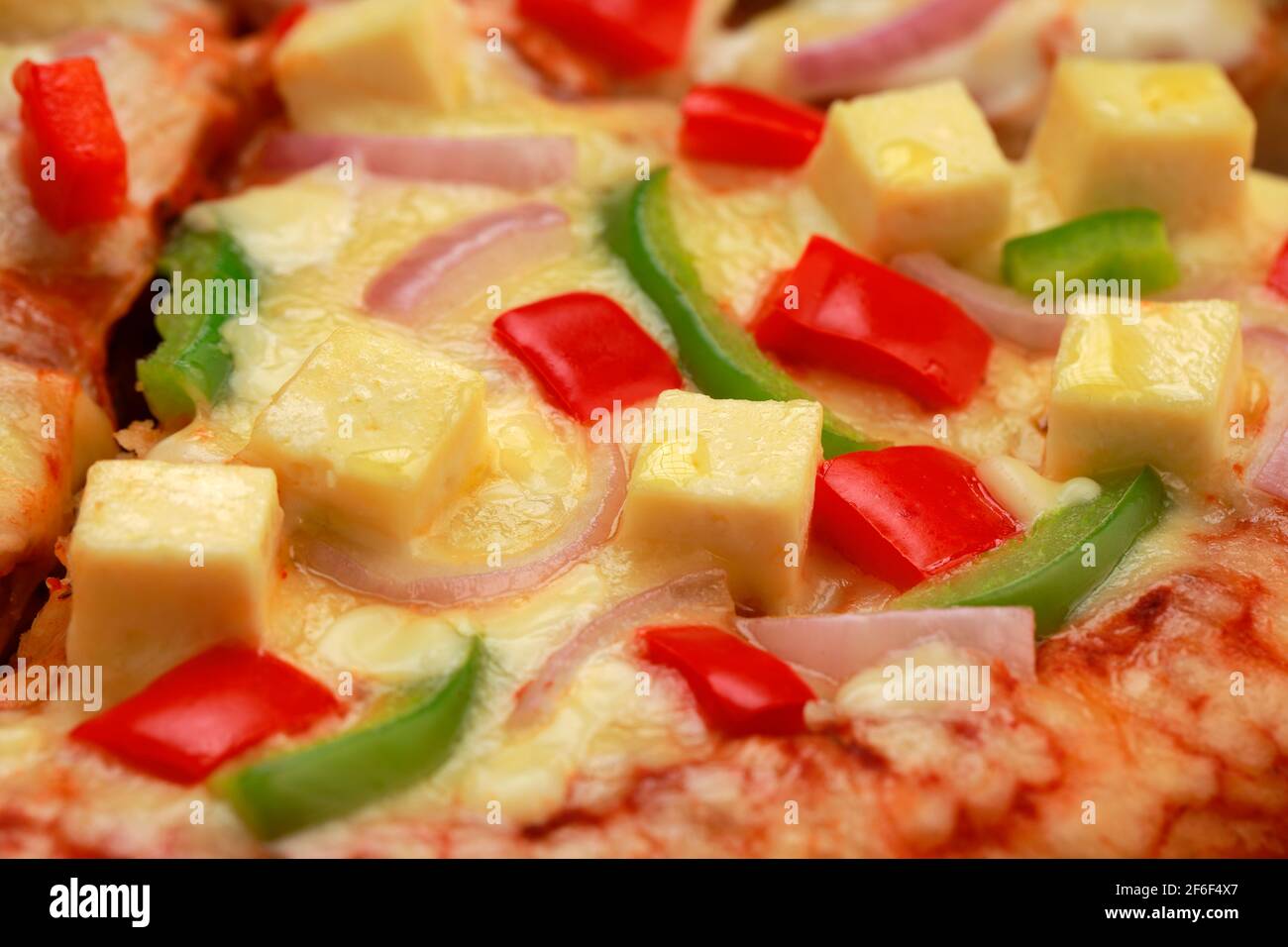 Pizza Paneer Makhani , home made delicious pizza made using red and