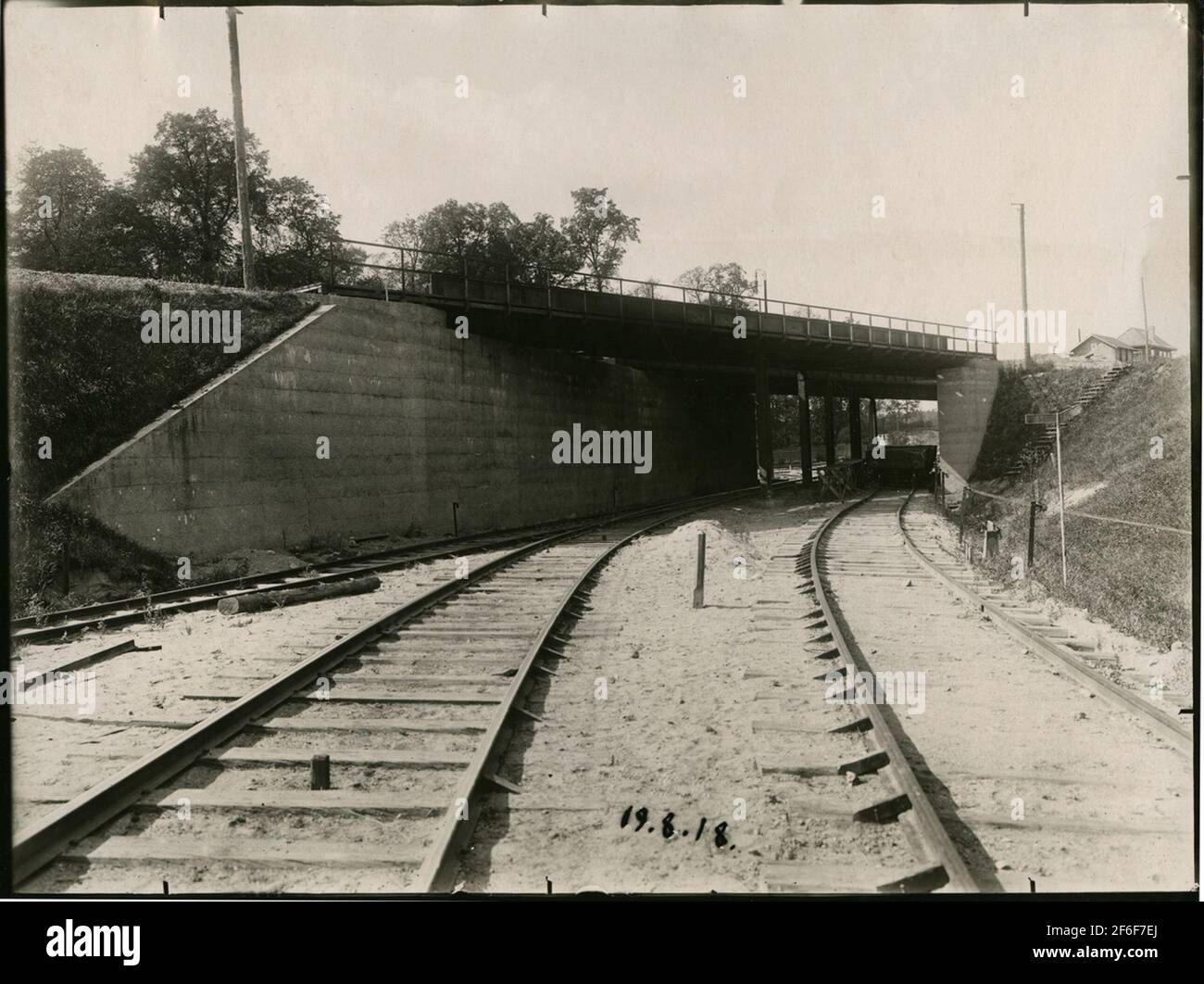 Tomteboda. The state's railways, sj. Värtaviaduct on the route Karlberg ...