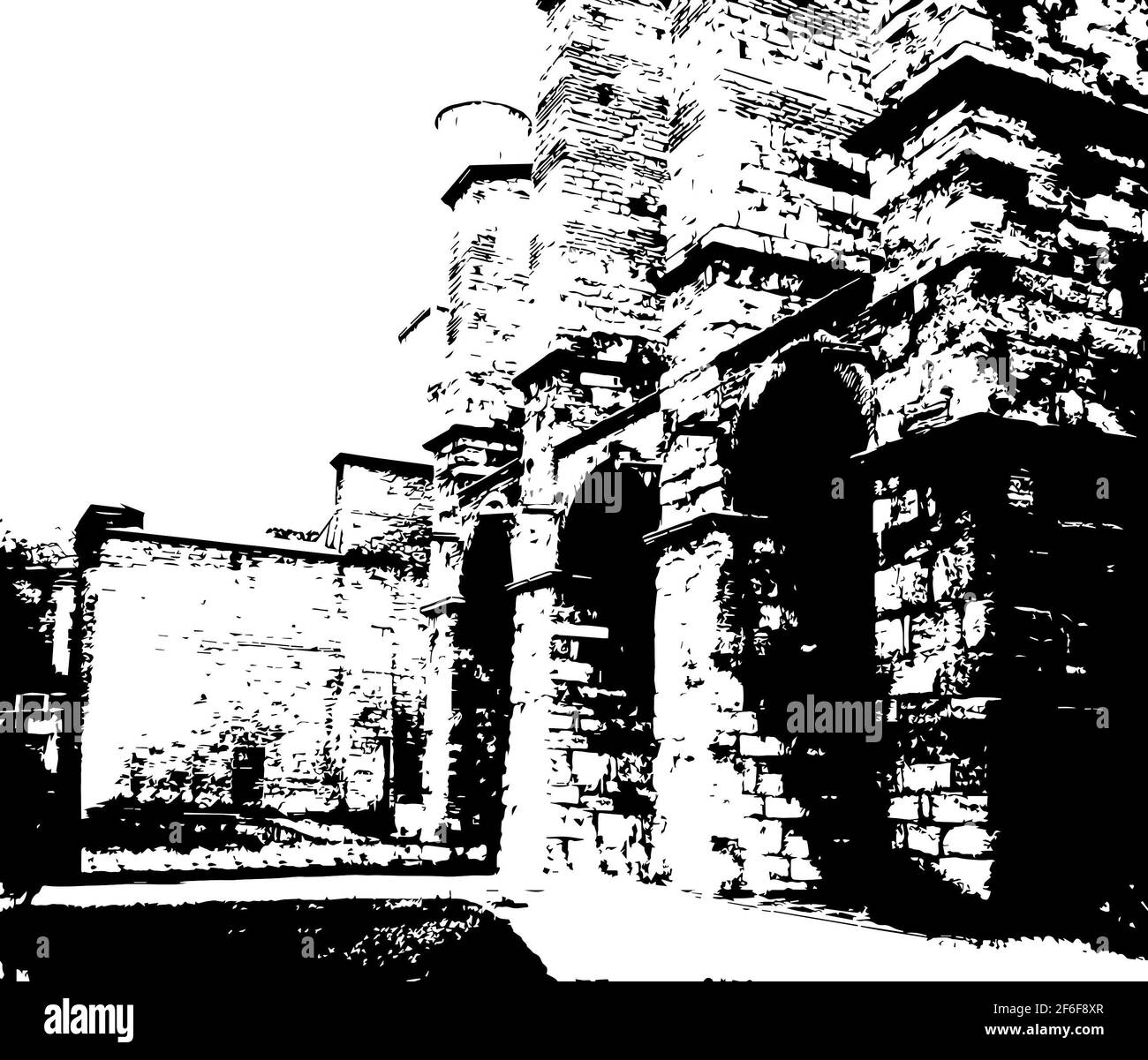 Aged building facade Black and White Stock Photos & Images - Alamy