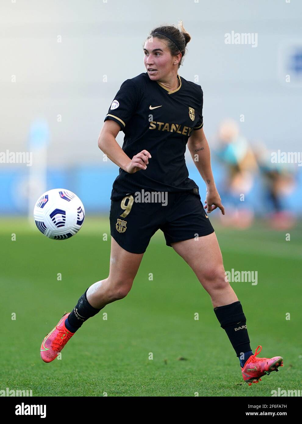 Barcelona's Mariona Caldentey during the 2021 UEFA Women's Champions League match at the Manchester City Academy Stadium, Manchester. Picture date: Wednesday March 31, 2021. Stock Photo