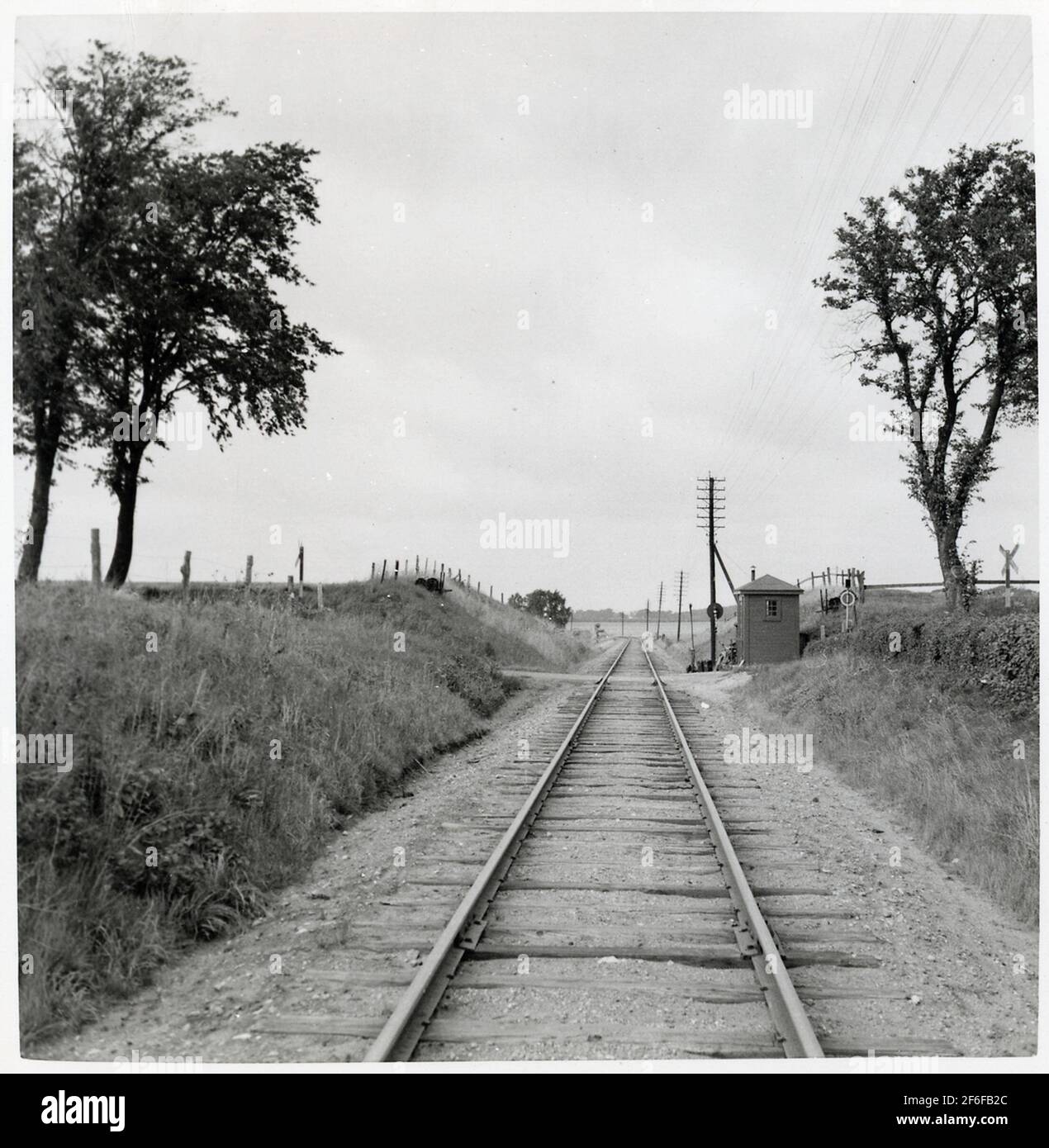 Railway transition in Hyby Stock Photo - Alamy